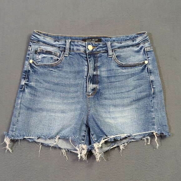 Judy Blue Pants - Judy Blue Jean Shorts Women's L Blue Denim Cutoff